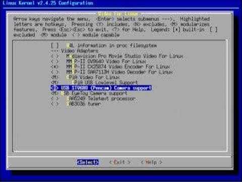 Kernel module compilation of webcam driver for GP2X
