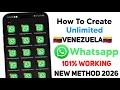 نحوه ایجاد حساب های نامحدود واتساپ در ونزوئلا روش جدید ۱۰۰ کارآمد ۲۰۲۶