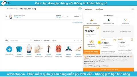 Cách tạo đơn giao hàng với thông tin khách hàng cũ