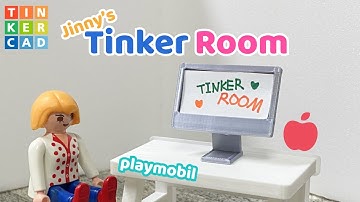 150) Miniature Computer Mac | How to 3D Modeling & Printing with Tinkercad | Tinker room playmobil
