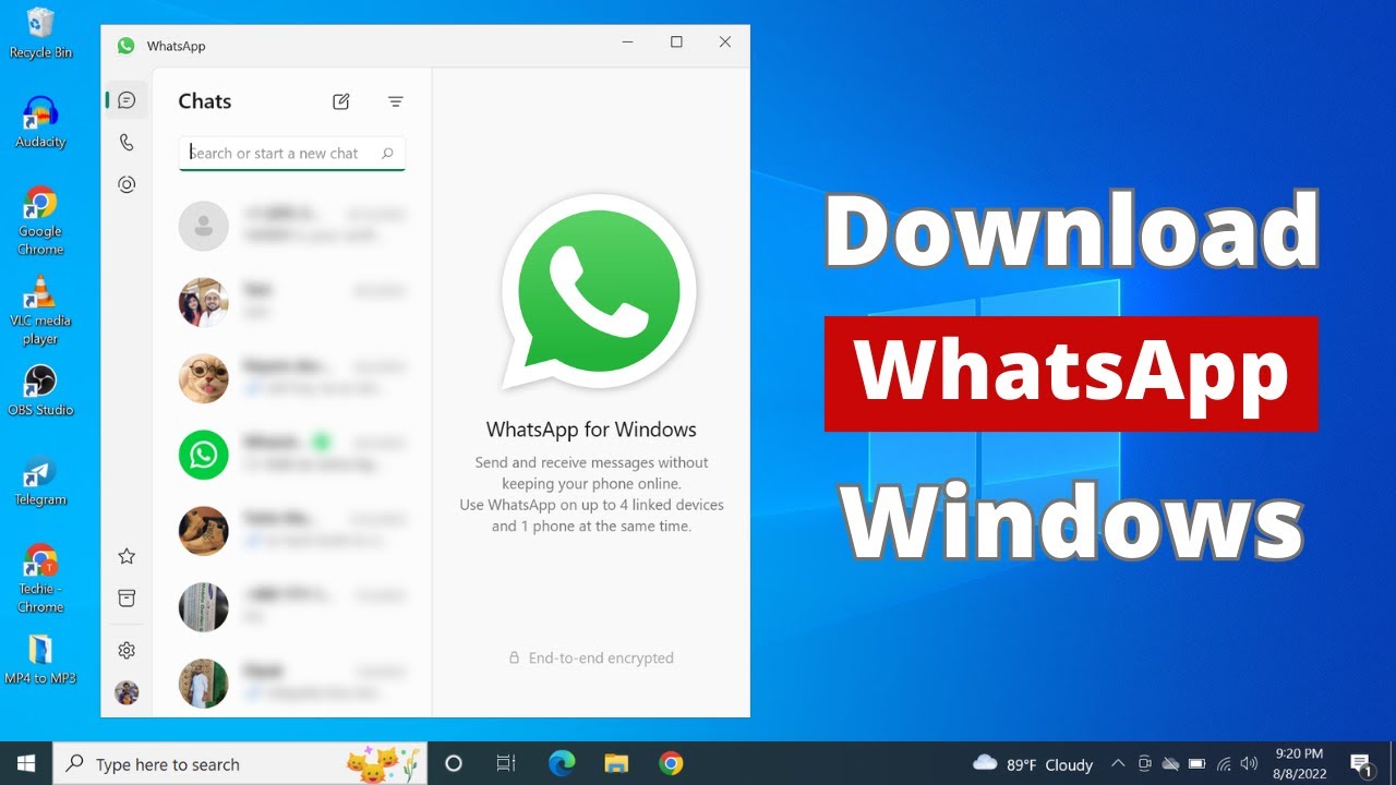 How To Download And Install WhatsApp In Laptop Or PC YouTube