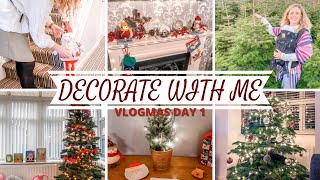 DECORATE FOR CHRISTMAS WITH ME l VLOGMAS DAY 1 l Mothering Happily