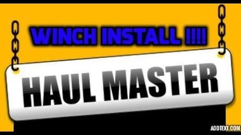 How to install Harbor Freight Worm Gear Winch