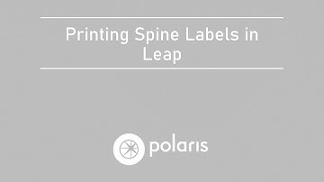 Printing Spine Labels in Leap