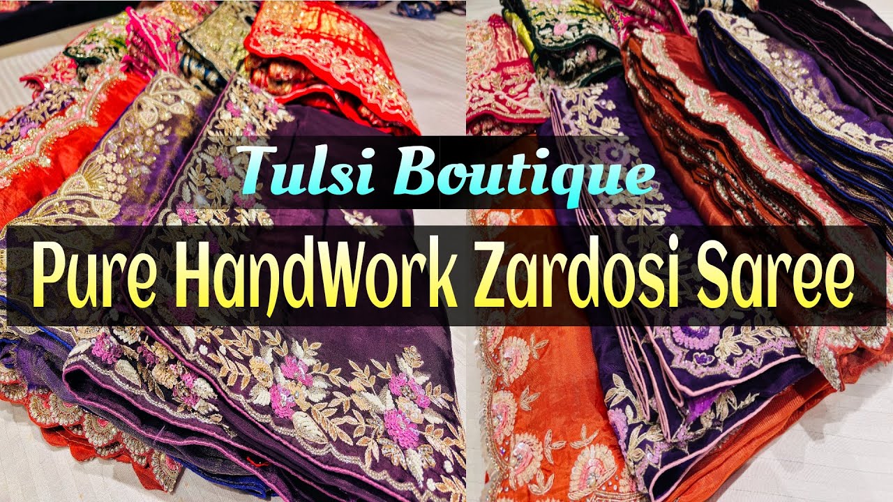 Pure Hand Zardosi Work Designer Saree Collection || Saree Manufacturer & Wholesaler in Kolkata