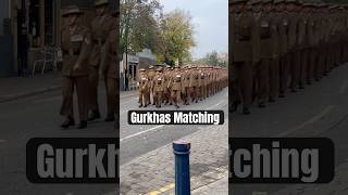Gurkhas Soldiers Marching In Town