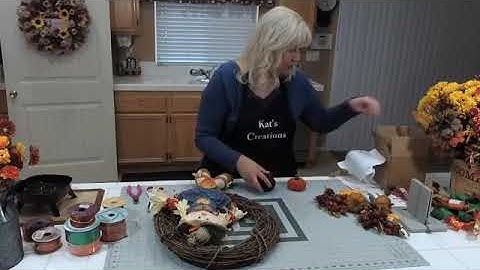 How to Make a Fall Scarecrow Girl Grapevine Wreath Making Tutorial