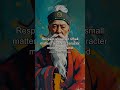 Respect shown in small matters reveals character more than grand gestures