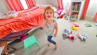 Adley Morning Chores Routine - ultimate toy cleaning game with Mom