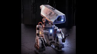 Sci-Fi Worker Robot - Made in Blender
