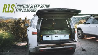 Rivian R1S Custom Sleeping and Storage Setup for Camping | Quick Walkthrough