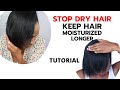 DRY HAIR | how to RETAIN MORE MOISTURE in dry relaxed hair