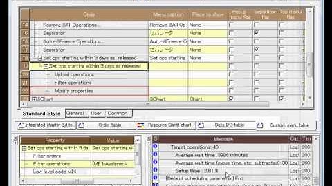 32 Custom Menu - Production Scheduling Software Asprova, Hands on training