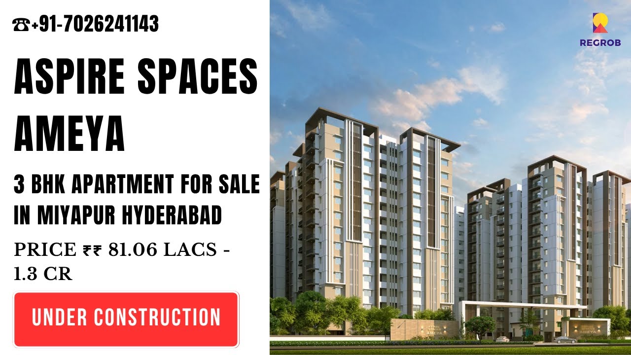 Aspire Spaces Ameya |☎️+91-7026241143 | 3 BHK Apartment For Sale in Miyapur Hyderabad 