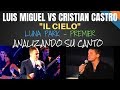 LUIS MIGUEL VS CRISTIAN CASTRO -  IL CIELO - Analizando Su Canto En Vivo