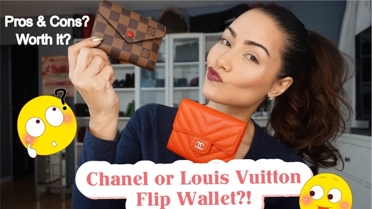 CHANEL CLASSIC SMALL FLAP WALLET vs LOUIS VUITTON VICTORINE WALLET  COMPARISON REVIEW 