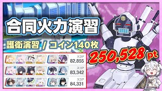 【合同火力演習】護衛演習 コイン140枚 250,528pt 20251105～【字幕解説/ブルーアーカイブ】