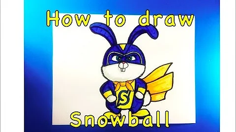 How to draw Snowball from the Secret Life of Pets 2