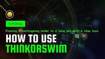 Thinkorswim (TOS) Tutorial: How to place a contingency order for a long put option with a stop loss
