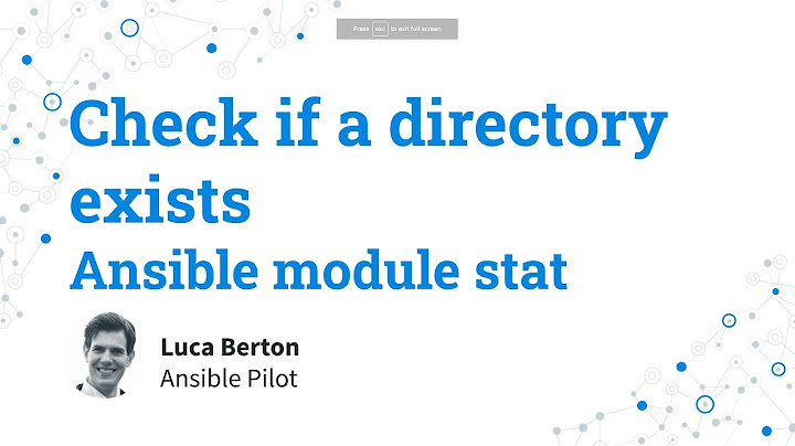 Check if a directory exists - Ansible module stat