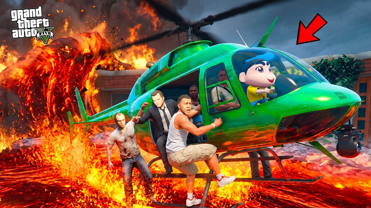 Franklins Master Plan To Survive Lava Tsunami in GTA 5 !
