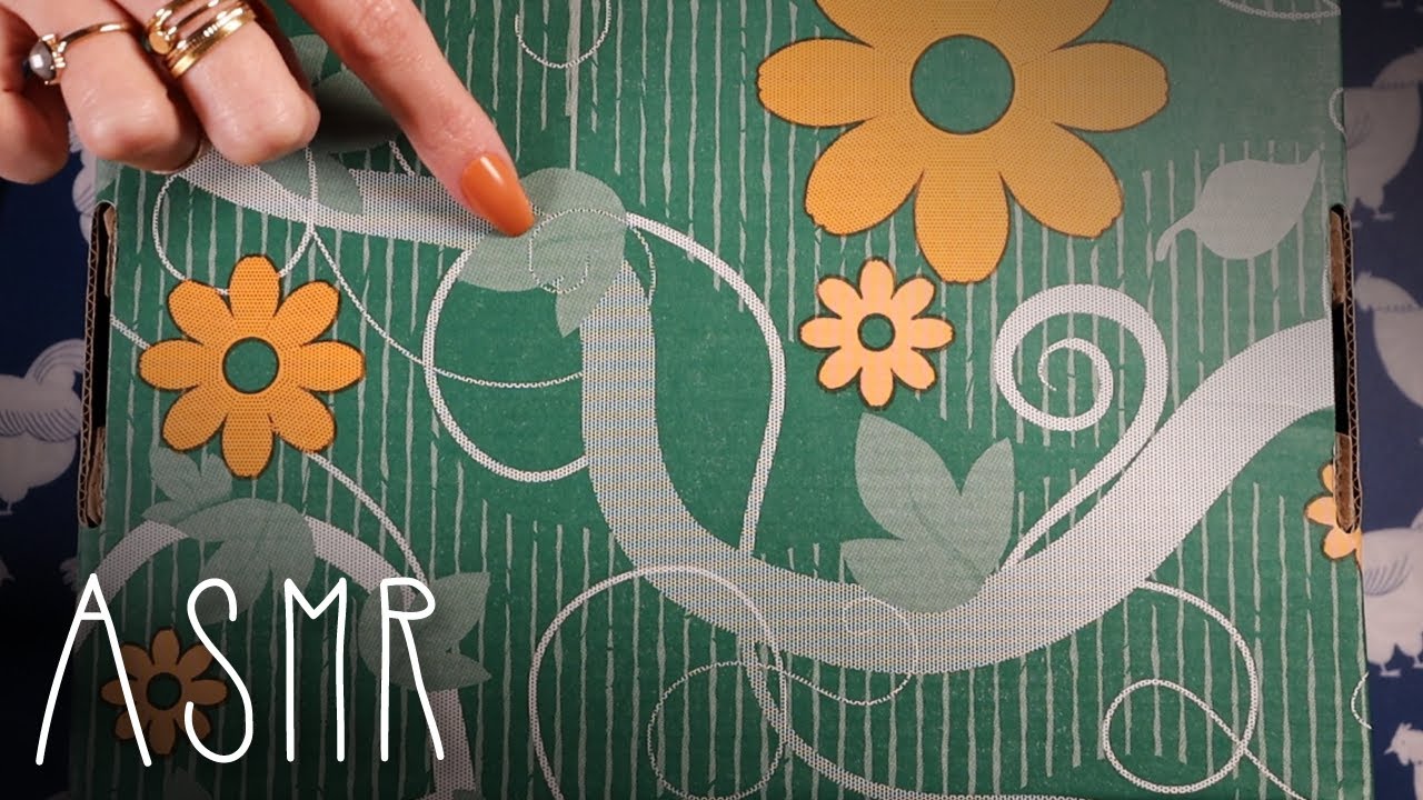 ASMR relaxing tracing tingles (🎧 no talking | long nail tracing on cardboard)
