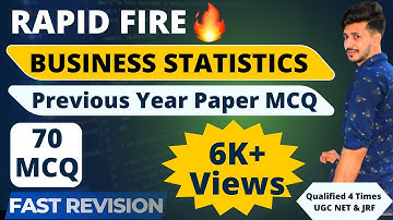 Business Statistics & Research | UGC NET Commerce | Solved PYQs (2023) | Target JRF
