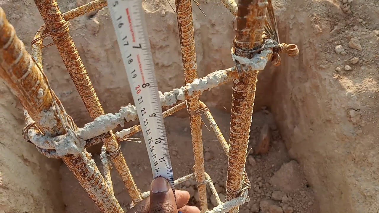 तीन मंजिला ईमारत के लिए 16 mm dia steel bar and 8 mm ring pillar or ...