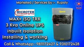How To Install Microtek 3 KVA Online UPS With isolation #microtekOnlineUps