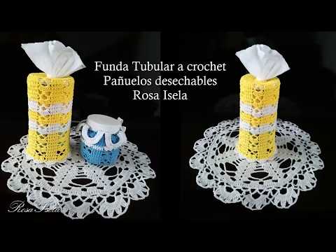 Funda tubular a crochet / pañuelos desechables