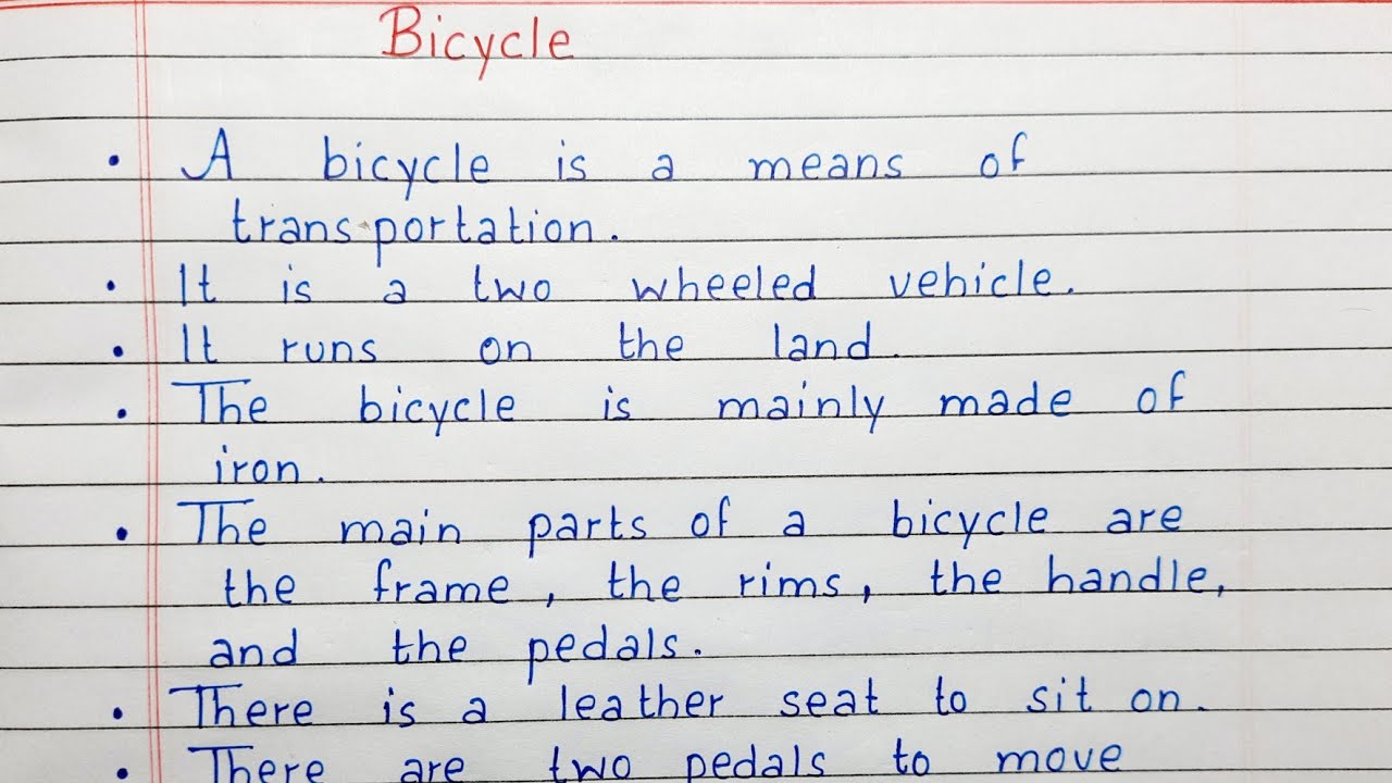 essay on my dream bicycle