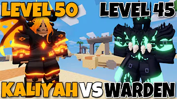 Level 50 Kaliyah Kit vs Warden! (Roblox Bedwars)