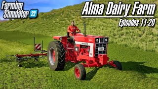 Alma Dairy Farm (Lets Play) Episodes 11-20 Supercut | Farming Simulator 22