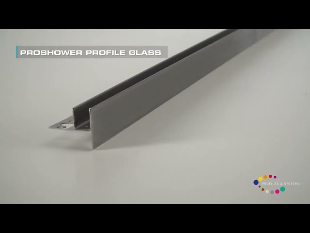 Video: Profilis dušo nerūdijantis plienas, su nuolydžiu, stiklui, dešininis, L 1,0 m