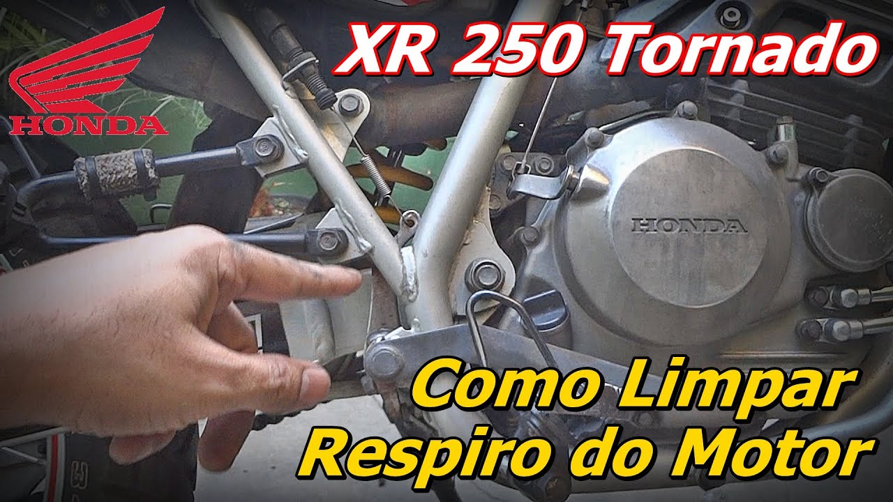 Limpeza do Respiro Motor XR 250 Tornado - Como Limpar Respiro do Motor da Honda Tornado - FVM