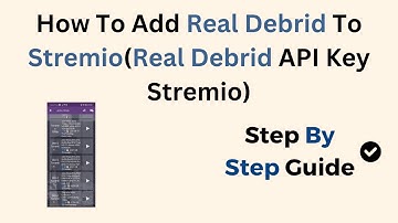 How To Add Real Debrid To Stremio(Real Debrid API Key Stremio)