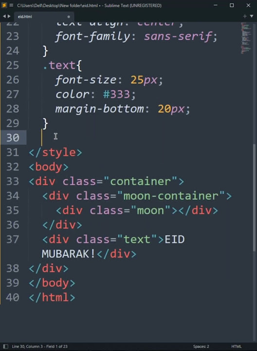 Eid Animation | HTML CSS #eid - YouTube