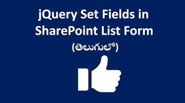 jQuery Set Fields in SharePoint List Form​