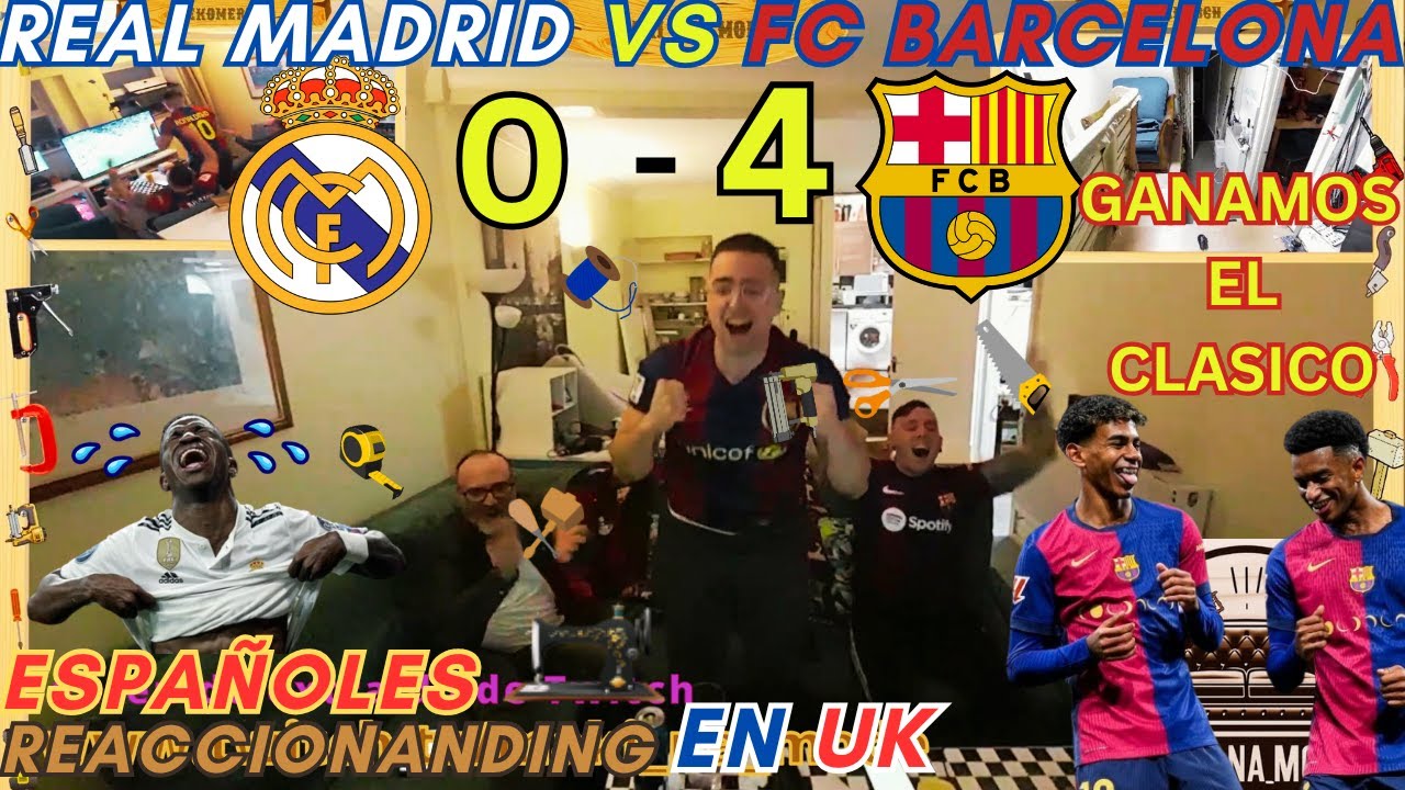 REACCIONANDO REAL MADRID 0-4 FC BARCELONA EL CLASICO - YouTube