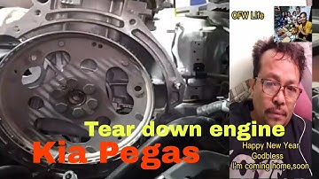 KIA PEGAS, (2022 model) engine teardown, for overhauling.@boycabatomixvlogs