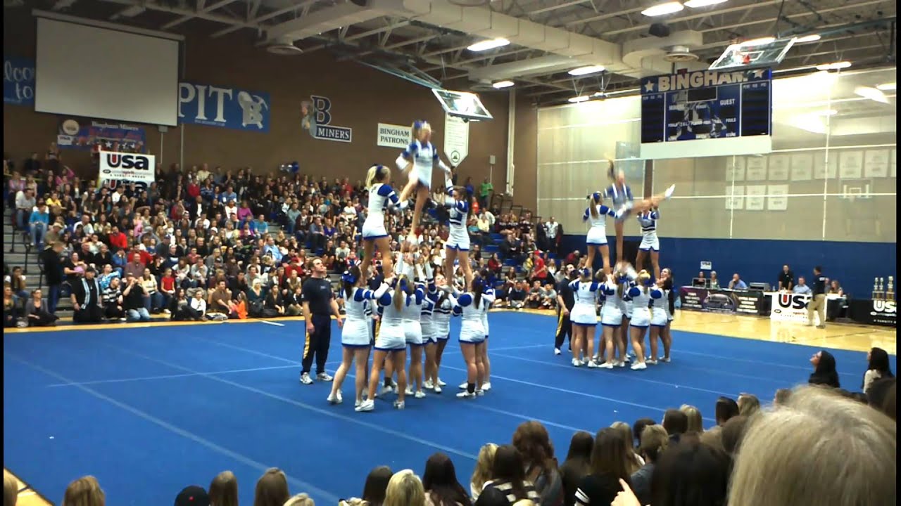 Bingham High School USA Cheer Competition Feb.4 2012 YouTube