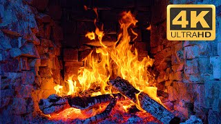 Listen & Relax Your Mind With Fireplace Crackling Sounds 🔥 Relaxing Fireplace 4K 3 Hours (No Music)