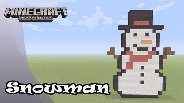 Minecraft: Pixel Art Tutorial and Showcase: Simple Snowman (Christmas)