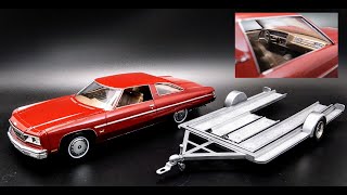 1976 Chevy Caprice w/ Trailer 3n1 1/25 Scale Model Kit Build How To Glass Interior Engine Dashboard