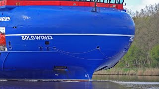Heavy Load Carrier Boldwind Pass The Kiel Canal - 4K Shipspotting Germany April 2023