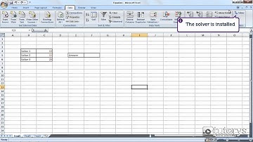 How to use the equation solver with Excel 2007?