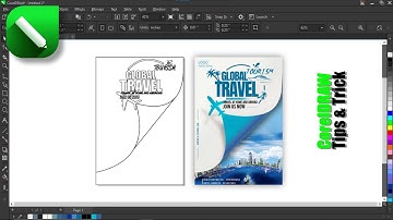"Dit reisflyerontwerp in CorelDRAW zal je sprakeloos maken! | Ongelooflijke ontwerptruc!"