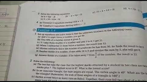 Class 7 chapter 4 simple equation Part 4 exercise 4.4