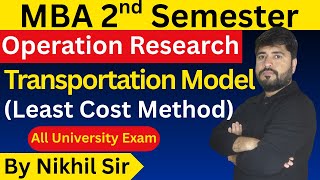 Transportation Model in Operation Research | Least Cost Method Solved Step-by-Step | MBA | DAVV Exam