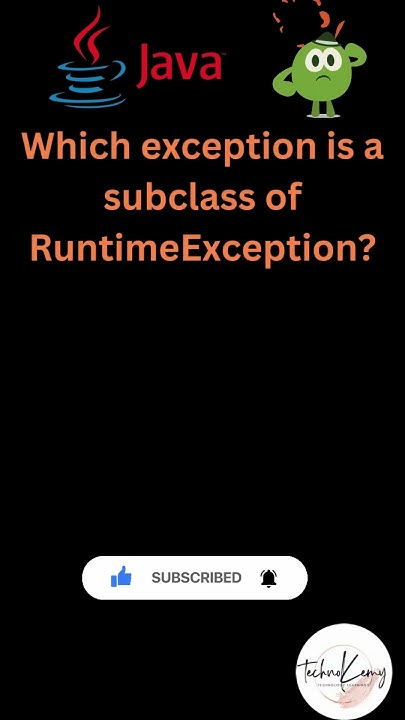 Java Quiz | Which exception is a subclass of RuntimeException ?#java # ...
